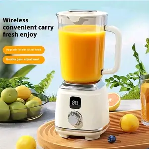 Multi Functional USB Rechargeable Juicer with Digital Display for Smoothies Milkshakes and Fresh Fruit Drinks Easy to Clean Portable Blender for Home Office and Travel