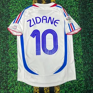 2006 FIFA World Cup France National Team Fan Version Away #10 Zidane Short Sleeve Jersey