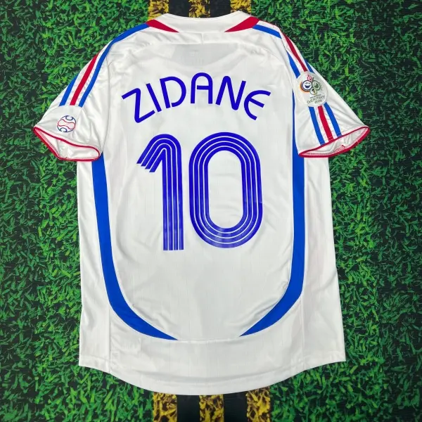 2006 FIFA World Cup France National Team Fan Version Away #10 Zidane Short Sleeve Jersey