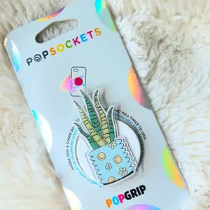 PopSockets Snake Plant PopGrip Phone Grip & Stand with Unique Design and Colorful Packaging Aesthetic Durable Floral Smiley Smartphone Cellphone Flower