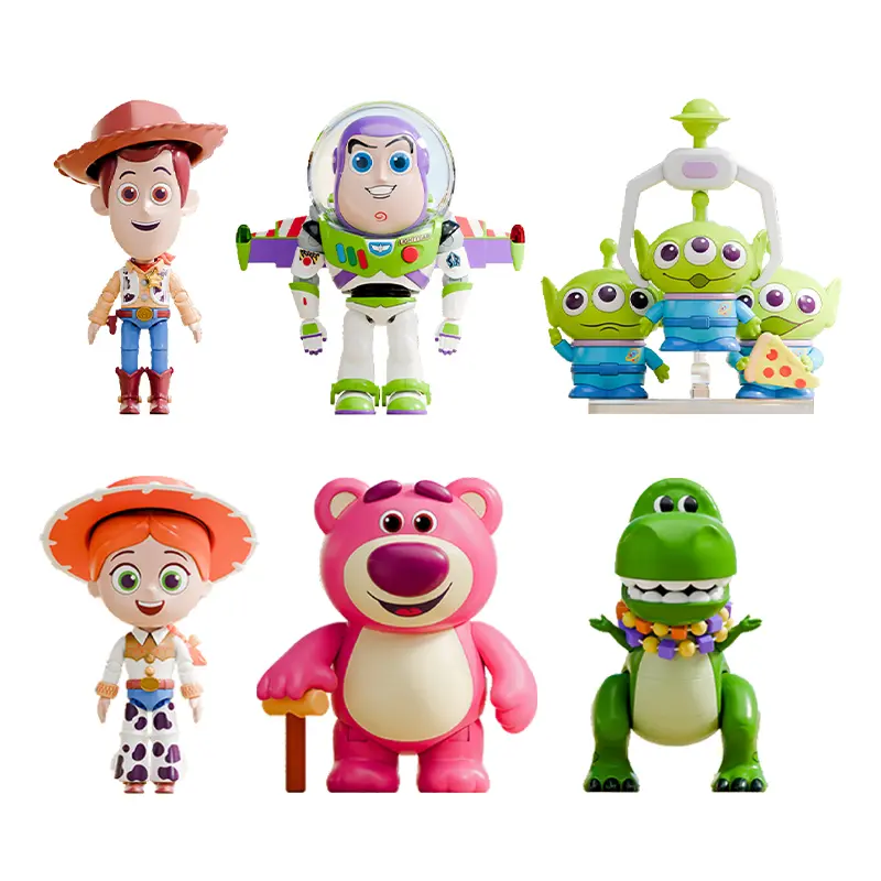 MINISO Toy Story Blind Box Figure, Random Poseable Character Toy, Buildable Collectible, Cute Desk Decor, Gift for Loved ones，Back To School