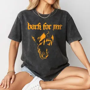 ChicCotton Vintage Bark For Me s Shirt, Retro Funny Barking Dog T-shirt, Adult Humor Graphic Tee, Funny Sarcastic Flirty Quote Clothing Round Neck