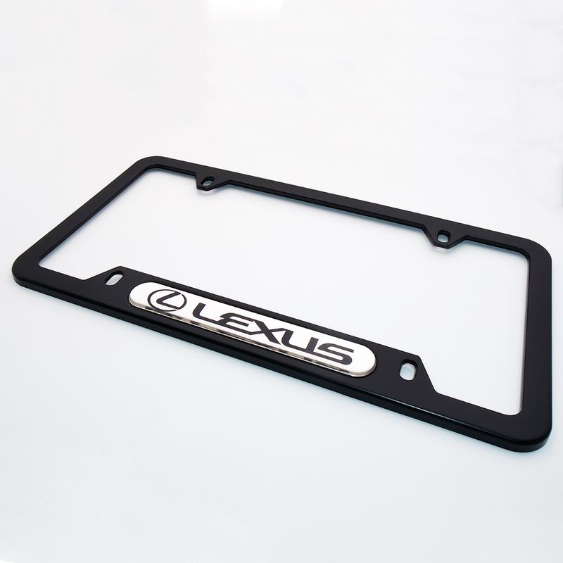 Black / Chrome Front or Rear Stainless Steel License Plate Frame Protect Cover Fit Lexus Decorate Accessories Gifts