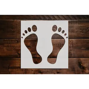 Bare Feet Stencil - Art and Wall Stencil