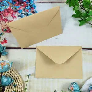 50 Pieces Shiny Envelopes with Gold Stickers for Wedding Invitation Cards, Graduation, Baby Shower, Greeting Cards (Cream Color, A7, 5x7)