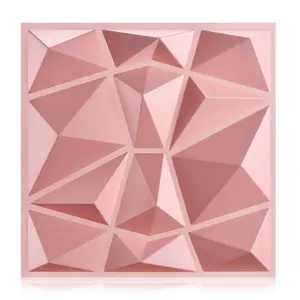 Aadesh 3D Wall Panel (Includes One Roll of Mounting Tape), Interior Wall Decor, Diagonal Diamond Diamond Textured Pattern for Living Room, Lobby, Bedroom, Hotel, Office, Game Room, TV Backsplash, 11.8 x 11.8 Inches (Approx. 30 x 30 cm)