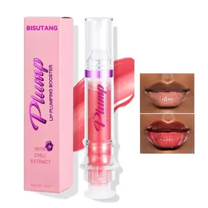 BISUTANG Lip Gloss Plumper Glossy LipLipstick, Lifter Gloss, Hydrating, Volumizes, High-Shine, Lip Plumping Lip Glaze Lip Makeup, Plump& Pout Lip Plumper for Women Girls
