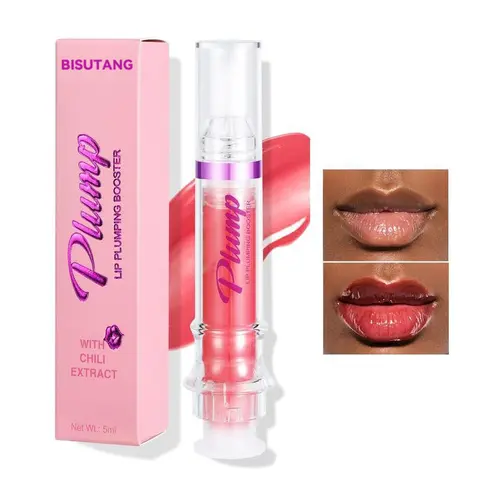 BISUTANG Lip Plumper Gloss - Hydrating, Moisturizing Lip Shiner with Glossy Brightening Effects, Cosmetic Lifter for Women