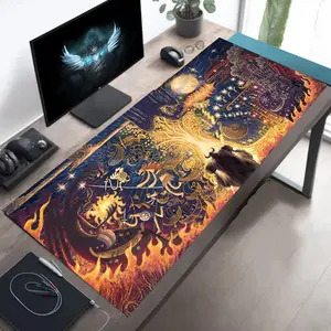 Xxl Mouse Pad High-Definition Print Durable Stitched Edges Non-Slip Rubber Base Washable Computer Office Gaming Desk Mat