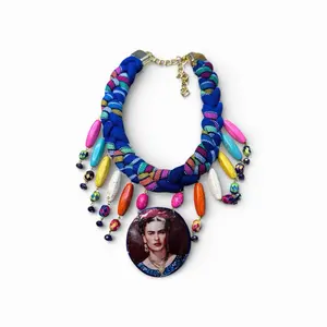 Hand Made Mexican Necklace Female Daily Fabric