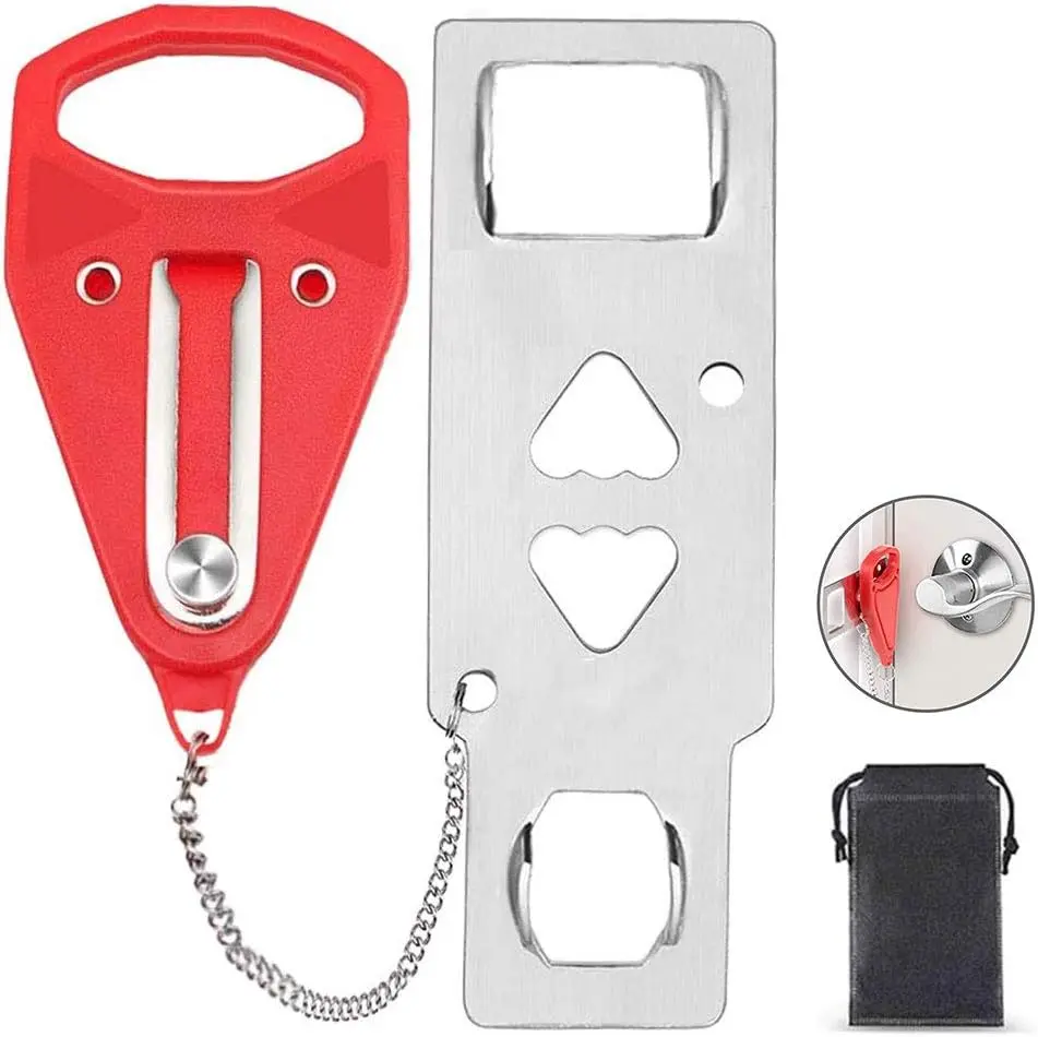 Portable Door Lock for Travel, Door Lock Self-  Device for Home, Apartment, Hotel, Living Motel, School Dorm, House