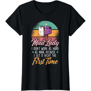 100% Cotton Mail Lady Postal Worker Postman Post Office Job Profession T-Shirt