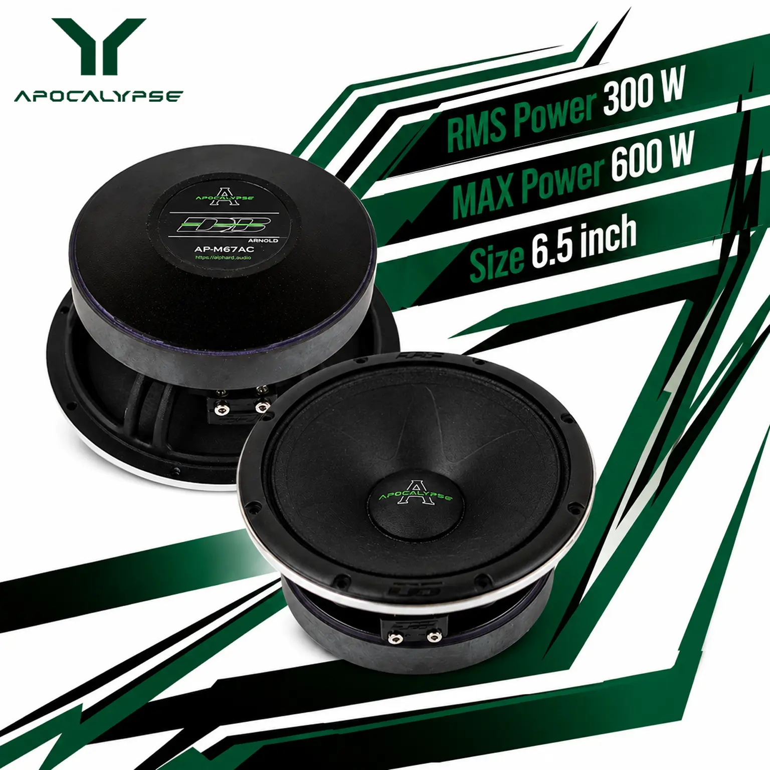 Apocalypse AP-M67AC Compact 6.5 in Car Audio Speakers (Pair) - Aluminium Construction, Auto Accessories, Power Watts Specifications, Speaker
