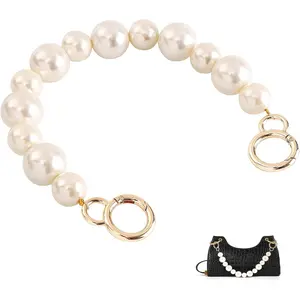 DIY Sturdy Large Imitation  Bead Purse Handle Strap Bag Charms Handbag Chain Replacement Accessories Decoration