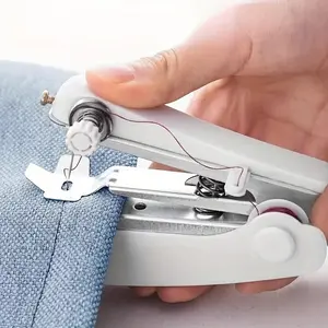 Compact And Easy-To-Use Handheld Sewing Machine, Perfect for Home Fabric Repairs Without The Need for Electricity, Comes with Additions And Is Durable, in White