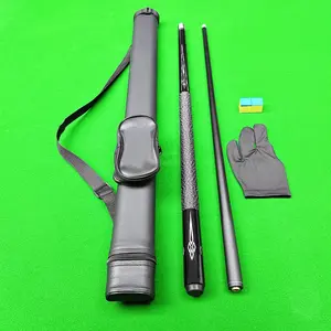 Value billiard cue or billiard cue and ball head set, made of carbon composite material, comes with gloves and powder accessories, offers three sizes of ball heads: 10mm, 11.5mm, 13mm, available in length 57.5inch and weight 19 ounces