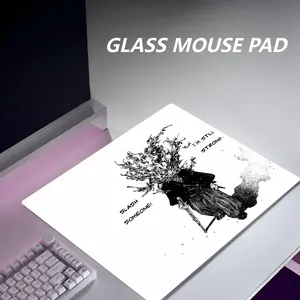 Control Type Glass Mouse Pad Professional Fps Gaming Made for Gaming Smooth Feel, High-Quality Precision Control Surface, Ideal for Gamers & PC Users, Glass Mousepad