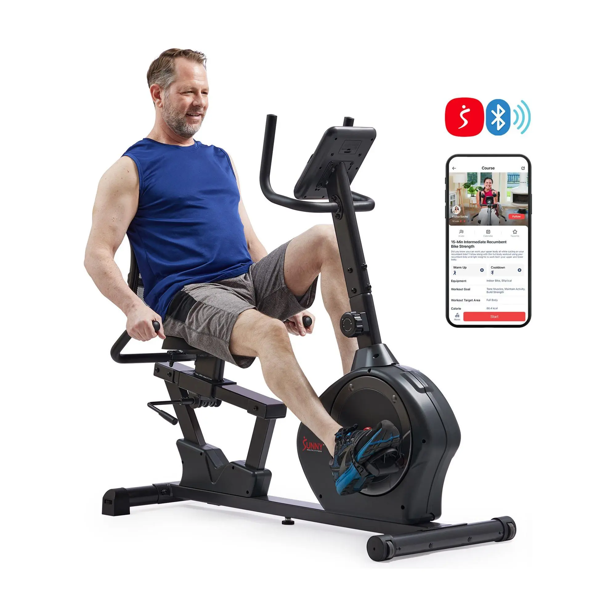 Sunny Magnetic Recumbent Bike