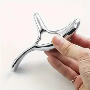 Stainless Steel Triangle Massager, Handheld Acupoint Tool for Full Body, Durable Muscle Pressing Stick, Body Massage Tool for Home & Travel