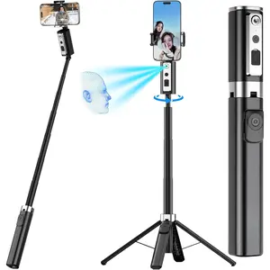 Auto   Selfie Stick Tripod for , Minimalist 360? Rotating AI  Tripod with  Control, 60" Extended Phone Holder for Content Creation Vlogging, Live Streaming