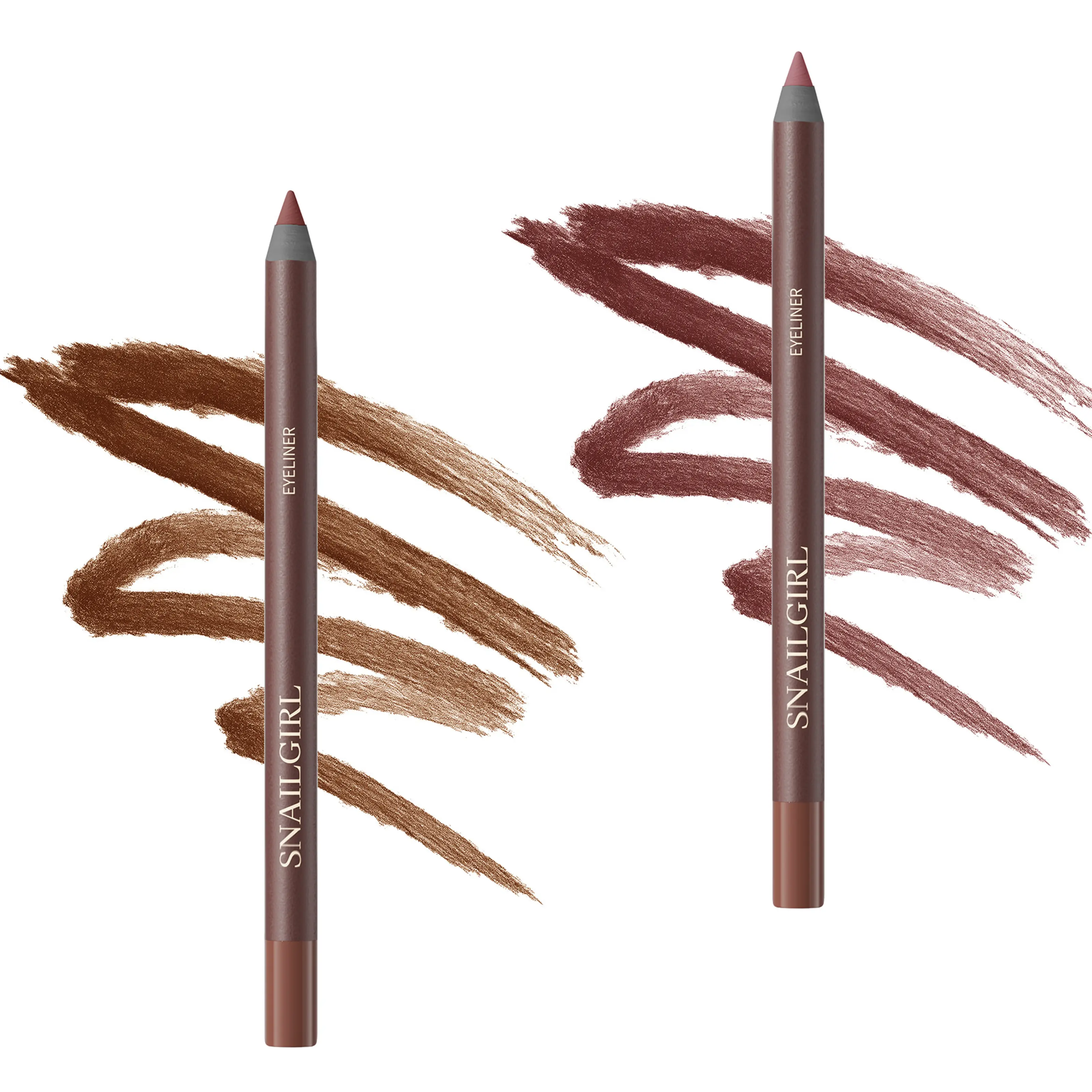 Waterproof Eyeliner Pencil Set, 3-Pack of Silky Smooth Creamy Liners in Black, Brown & Plum, Long-Lasting Smudge-Proof Cosmetic Make Up with Built-in Sharpener, Cruelty Free