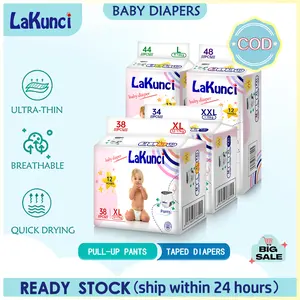 <132PCS>PanpanSoft Pull-Up PantsBaby Dlapers I Cotton BreathableMateral | Super Absortent l Sizesfrom Newbomn to Toddler l