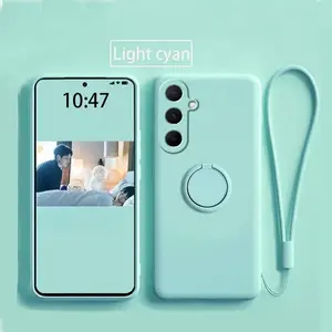 Samsung Galaxy A56/a36 5g Case, Liquid Silicone Stand Holder Design, Soft Phone Skin Cover, Shockproof Back Protector