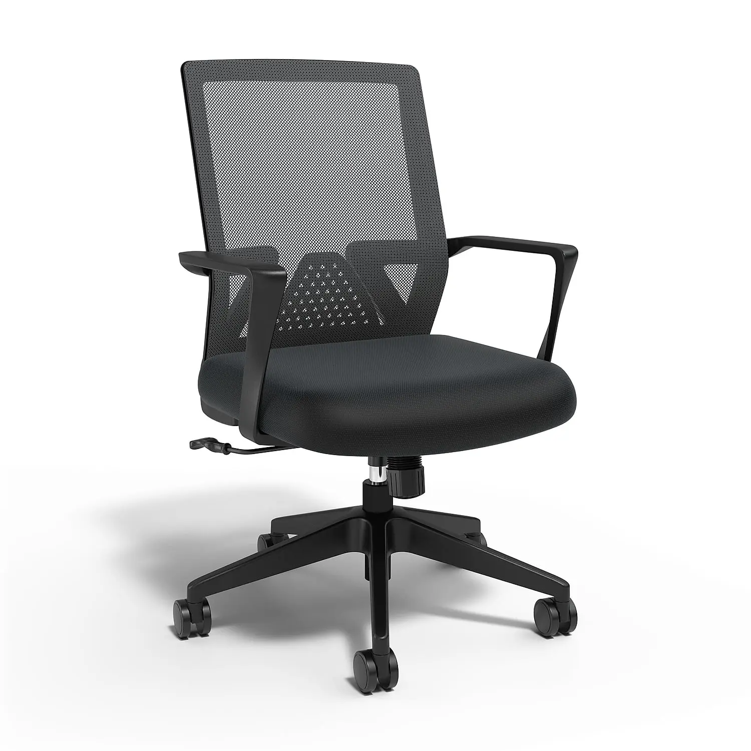 Staples Cartwright Ergonomic Fabric Swivel Office Desk Chair, Commercial Furniture for Workspaces (Black)