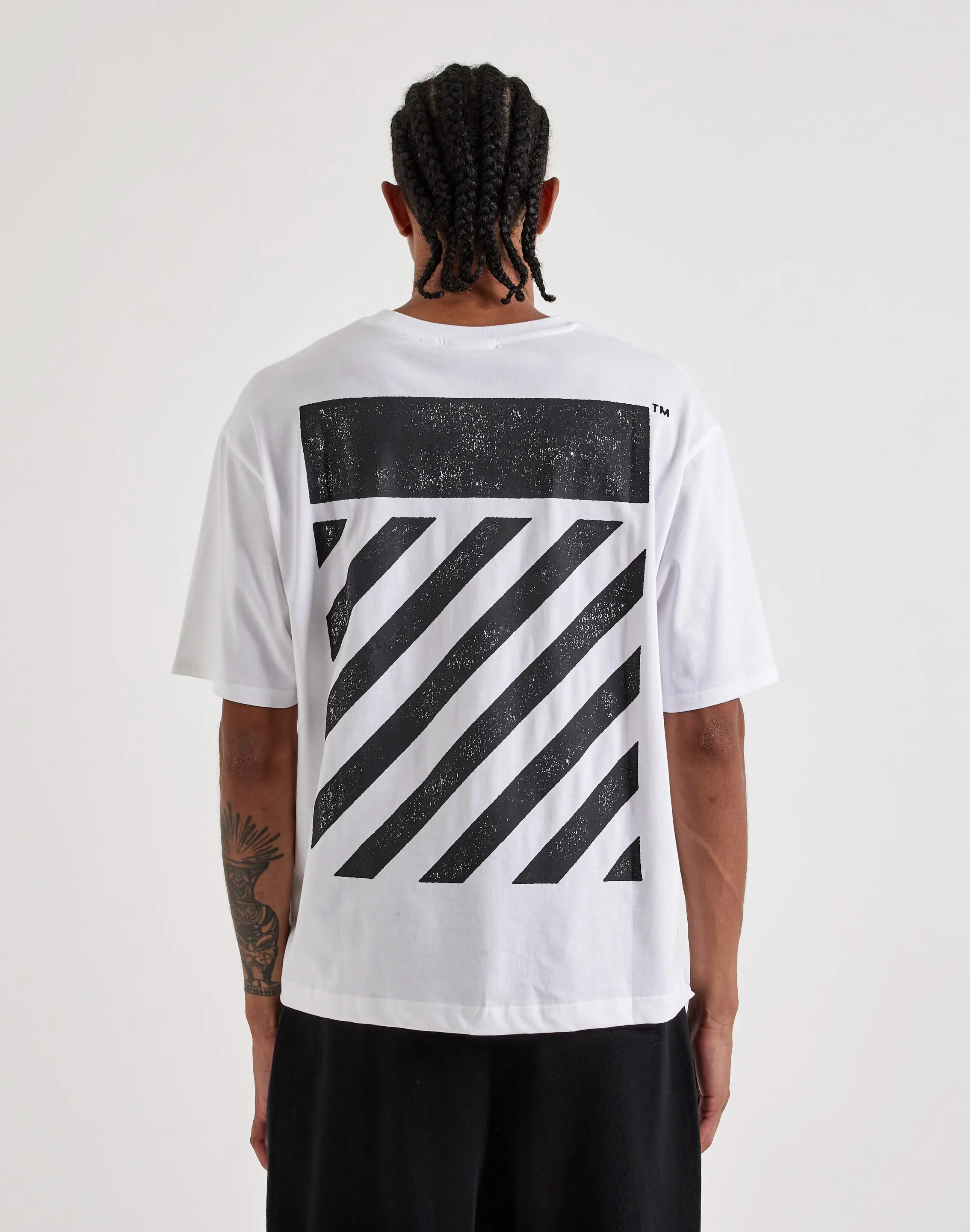 Mens Off-White L/AB Diagonal Tee