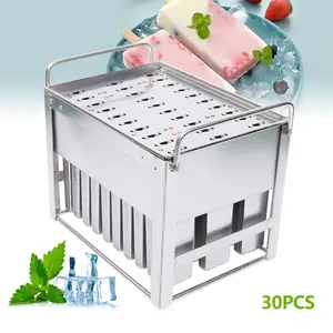 30 PCS Ice Cream Molds Stainless Steel Pop Lolly Popsicle Stick Holder Mold Kitchen Utensils Food Dessert