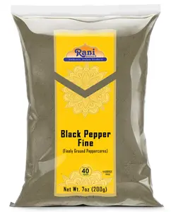 Rani Black Pepper Fine Powder 80 Mesh, 7oz (200g) ~ Gluten Friendly | Non-GMO | Kosher | Natural
