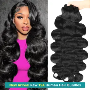 [NEW IN]Upgrade 15A Brazilian Body Wave Bundles 100% Unprocessed Raw Human Hair Weave Bundles Quick Weave Extensions 1 3 4 Bundles