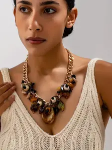 Boho Fashion Geometric Pendant Necklace for Women, Luxury Unique Design, Perfect for Parties and Gifts, Elegant Jewelry