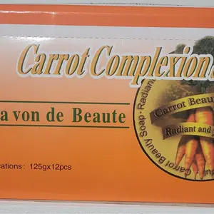 Carrot Complexion Bar Your Secret To Bright & Smooth Skin, park Of 12/pcs.