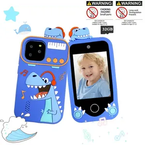 Kids Educational Toy Phone, Learning Machine, Dinosaur/Unicorn Design, 32GB SD Card Supported, Camera & Clock Functions, Top Christmas & Birthday Gift for 3-12 Year Olds