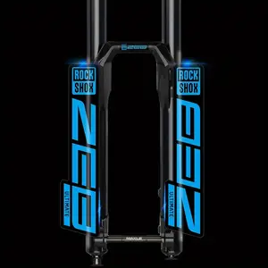 3-Pack RockShox ZEB ULTIMATE Mountain Bike Fork Sticker - Blue Scratch Resistant Case for Bike Maintenance and Personalization, Outdoor Riding Accessories, Stylish Design, Durable Adhesive, Essential Decal for Professional Rider Motorcycle Helmets