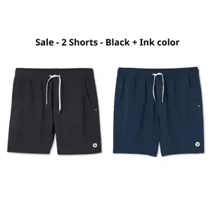 [Flash Sale] - New Vuori Men's Kore Short Unlined 7" - 2 shorts - Black + Ink color
