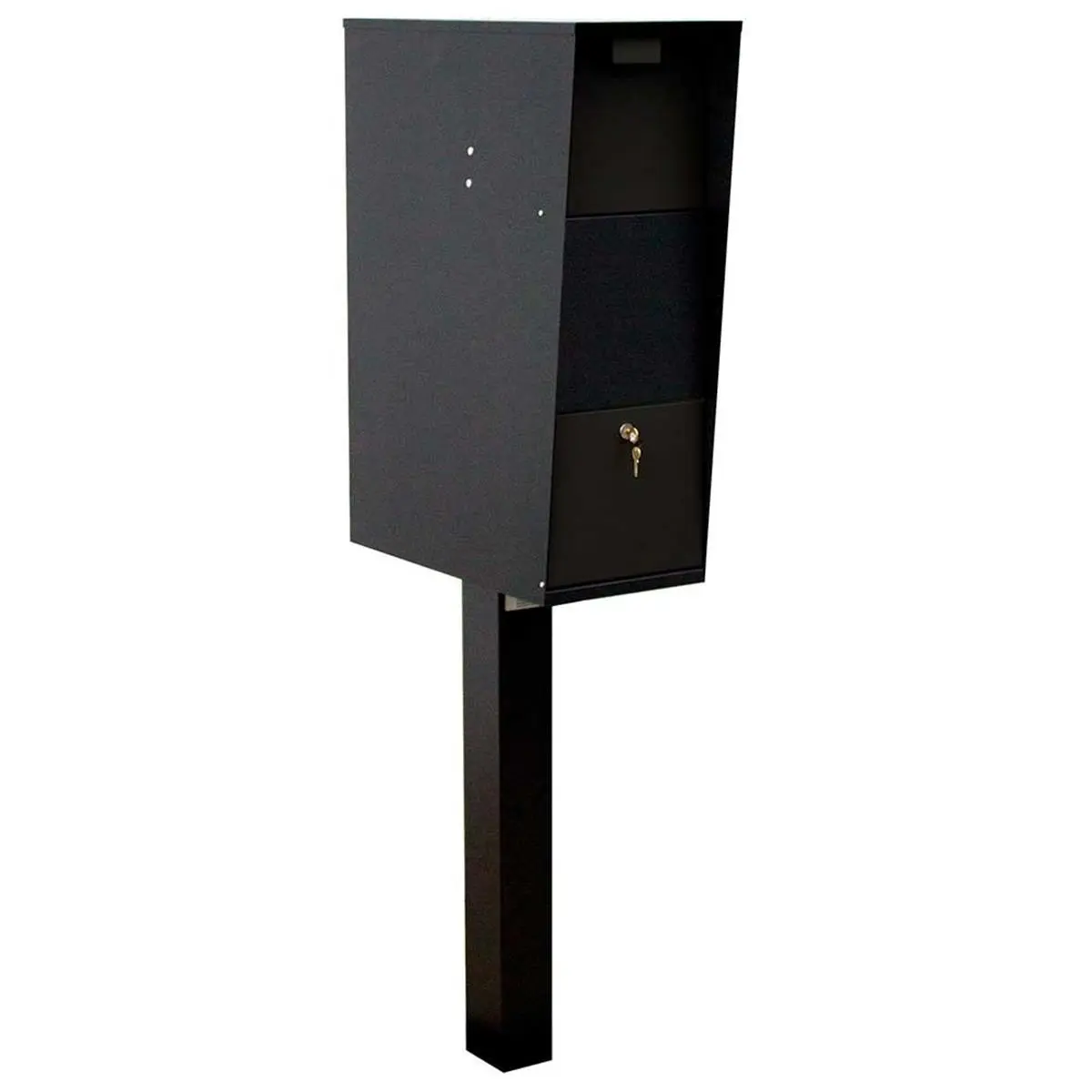 212 MAIN 4x4 in. Steel Powder Coated Post, Black, Steel Construction, for Vacation Mailboxes
