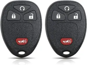 Key Fob Replacement Fits for 2007-2013 GMC Sierra Yukon Chevy Avalanche Silverado Traverse Equinox Express Buick Enclave/ 07-10 Cadillac Escalade OUC60270, OUC60221 (Pack of 2)