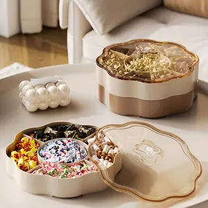 Luxury Fruit Tray with Lid, Candy Box for Home Use, Snack Storage Dish, Dried Fruit Container, Nut Organizer, Fruit Storage Containers