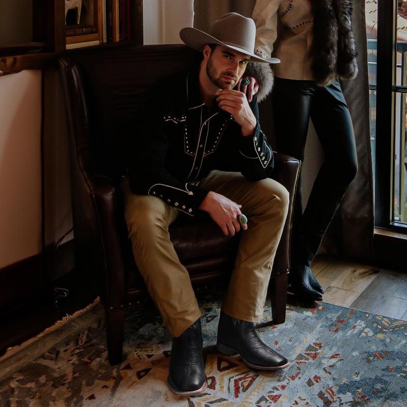 【Rodeo Boots】Wranglette 2026 Men’s Western Work Boots: Brown Cowboy-Style Work Boots – Waterproof, Slip-Resistant for Ranch, Construction, Daily Wear (Rugged Durability + Classic Western Flair for Hardworking Guys)