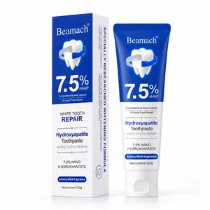 Beamach Hydroxyapatite Toothpaste 7.5% - Enamel Repair & Natural Whitening, Mint Flavor, Fluoride-Free, Gentle for Sensitive Teeth, 4.23oz Oral Hygiene Essentials
