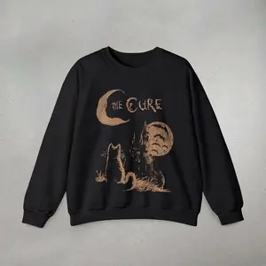 The Cure Cat Sweatshirt, 90s Alt Indie Rock, Unisex Sweatshirt, Music Lover Gifts, Trendy Sweatshirts, Cute Sweatshirts, The Cure Shirt 0NP