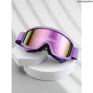 Colorful Coated Ski Goggles with HD Vision Windproof Design for Snowmobile & Off-Road Use in Vibrant Colors