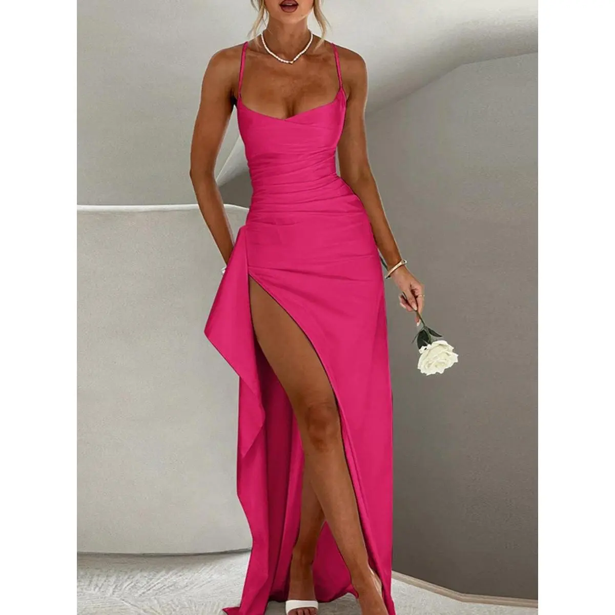 Viral TikTok Bodycon Dress! Women's Lace-Up Backless Slip Dress | Sleeveless Club Dress, Elegant Evening Gown for Party & Holiday - TikTok Shop Viral TikTok Bodycon Dress! Women's Lace-Up Backless Slip Dress | Sleeveless Club Dress, Elegant Evening Gown for Party & Holiday - TikTok Shop