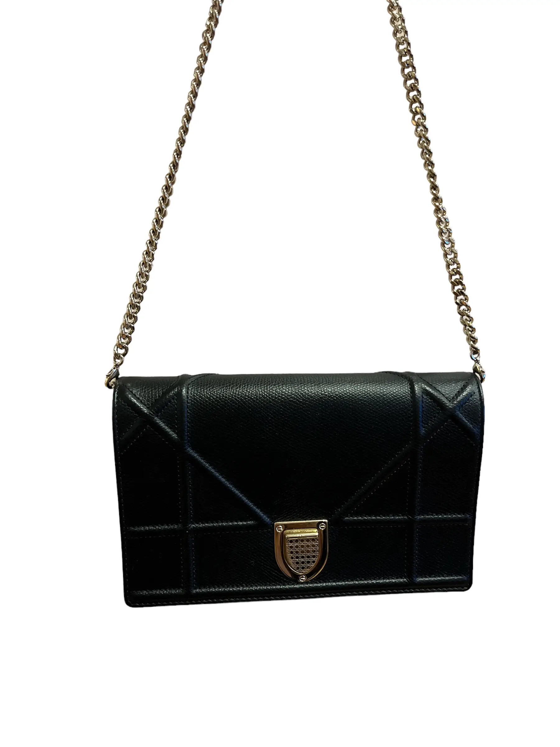 Pre-owned Dior Leather Crossbody Bags Diorama WOC