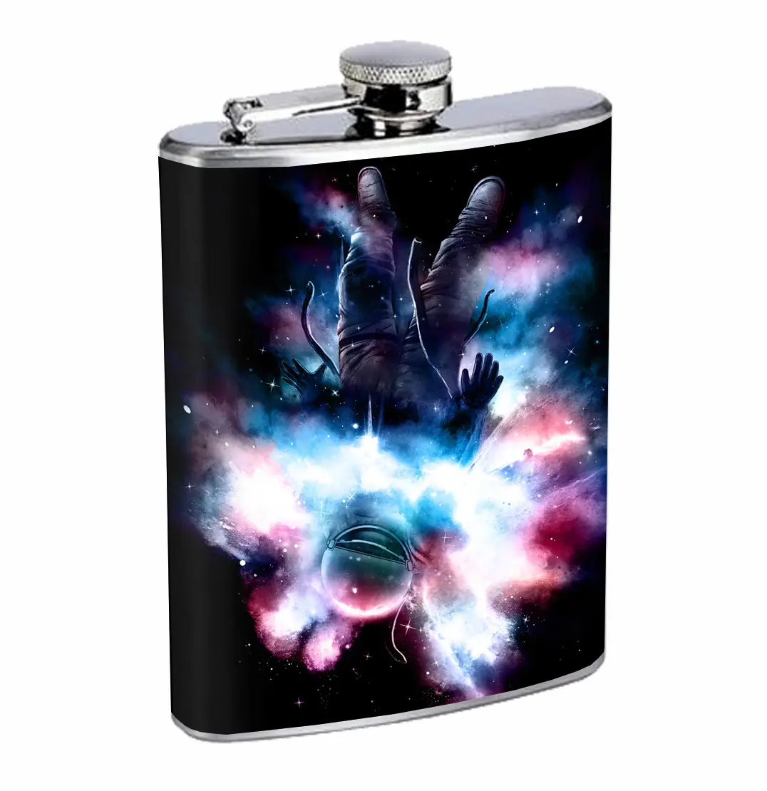Astronaut In Space 8oz Stainless Steel Flask