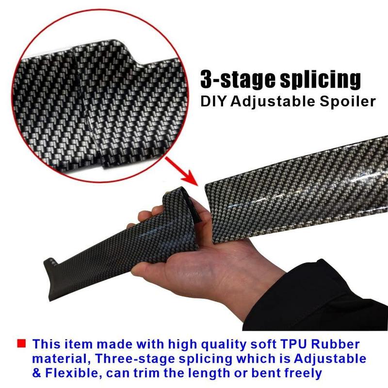 Car Modified Three-section Tail Wing, Adjustable Length Universal Car Rear Spoiler, Car Exterior Accessories