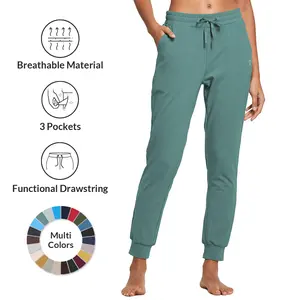 baleaf Womens 27" Sweatpants Cotton Joggers Pockets Lounge Sweat Pants Tapered Casual Running Workout Yoga Leisure Pants