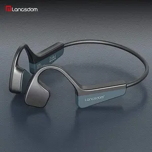 Langsdom New Technology Bone Conduction Headphones Premium Open-Ear Wireless Bluetooth Sport Headphones with Microphones, Sweatproof Waterproof Wireless Earphones